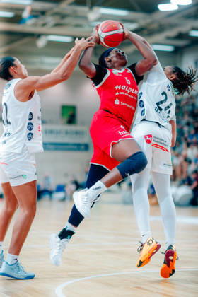 BB 1BL Halfit Lions TK Hannover Luchse Khalis Cain Halfit Lions, Prencis Harden TK Hannover Luchse during the 2026–2027 season in the DBBL Toyota Women’s Basketball Bundesliga between the Halfit Lions and TK Hannover Luchse at the SWH Arena on October 4, 2026, in Halle (Saale), Saxony-Anhalt, Germany