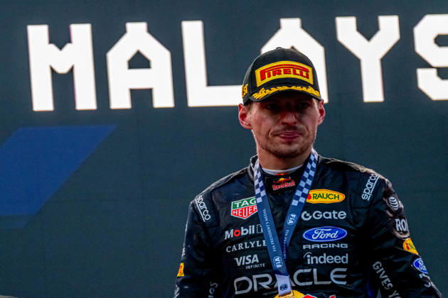 Bahrain Grand Prix - Race day - Sepang International Circuit SEPANG INTERNATIONAL CIRCUIT, MALAYSIA - OCTOBER 04: Max Verstappen, Red Bull Racing RB22 from Netherlands during the Bahrain Grand Prix at Sepang International Circuit on Sunday October 04, 2026 in Sepang, Malaysia (Photo by Michael Potts BSR Agency) Content not available for redistribution in The Netherlands directly or indirectly through any third parties. Copyright: xBSRxAgencyx