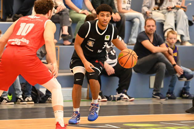 Tre Beard, Matchday 3, BARMER 2 Basketball Bundesliga Pro A: ETB Miners vs. RheinStars Cologne, October 4, 2026. Tre Beard, ETB Miners, Matchday 3 in the BARMER 2 Basketball Bundesliga Pro A, ETB Miners vs. RheinStars Cologne, final score 86–91 at the Sporthalle am Hallo on October 4, 2026, in front of 946 spectators