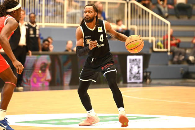 Quashawn Tyrese Lane, Matchday 3, BARMER 2 Basketball Bundesliga Pro A: ETB Miners vs. RheinStars Cologne, October 4, 2026. Quashawn Tyrese Lane, ETB Miners, Matchday 3 in the BARMER 2 Basketball Bundesliga Pro A, ETB Miners vs. RheinStars Cologne, final score 86–91 at the Sporthalle am Hallo on October 4, 2026, in front of 946 spectators