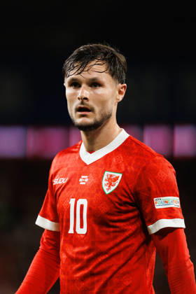 RECORD DATE NOT STATED 4th October 2026; Cardiff City Stadium, Cardiff, Wales; UEFA Nations League Football, Wales versus Denmark; Liam Cullen of Wales AmandaxMcMaster