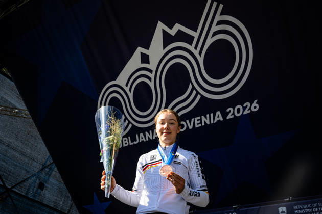 DWORATZEK Klara UEC Road Cycling European Championships Ljubljana 2026 DWORATZEK Klara GER Germany Third Place Award Ceremony Medal Ceremony Podium Landscape Format Landscape Event UEC Road Cycling European Championships 2026 Ljubljana Category Cycling Road Cycling European Championships Road Race Junior Women U19 Location Europe Slovenia Sencur Å enÄ u008Dur Discipline Road Race RR Distance 66.3 km Date October 4, 2026 Sunday Day 3