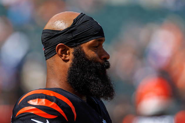 Oct 4, 2026; Cincinnati, OH, USA; Cincinnati Bengals running back Samaje Perine (34) during NFL, American Football Herren, USA game action against the Jacksonville Jaguars at Paycor Stadium. Mandatory Credit: -Cal Media NFL 2026: Jaguars Vs Bengals OCT 04  - ZUMAc04_ 20261004_zma_c04_472 Copyright: xJohnxMersitsx