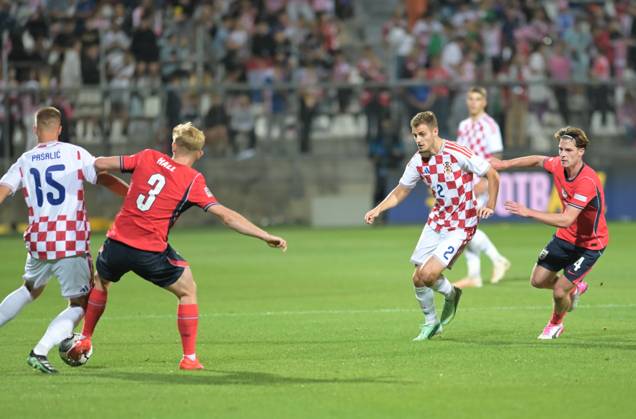 UEFA Nations League League A, Group C, Round 3, 2026–27, soccer match between Croatia and England, Dean Sculac Rujevica Stadium, Rijeka, Croatia, October 3, 2026: Josip Stanisic of Croatia (No. 2) seen during the UEFA Nations League League A, Group C, Round 3, 2026–27, soccer match between Croatia and England at Dean Sculac Rujevica Stadium, Rijeka, Croatia, October 3, 2026 Copyright: xBEAUTIFULxSPORTS Stanusicx