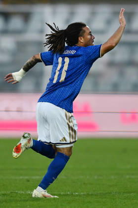 As Pescara 05 10 2026 - qualificazione Europeo 2027 U21, U 21 Italia-Polonia foto Antonello Sammarco Image nella foto: esultanza gol Luca Koleosho