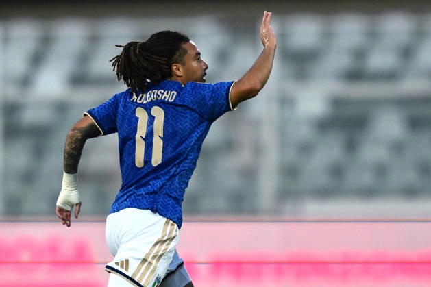 As Pescara 05 10 2026 - qualificazione Europeo 2027 U21, U 21 Italia-Polonia foto Antonello Sammarco Image nella foto: esultanza gol Luca Koleosho