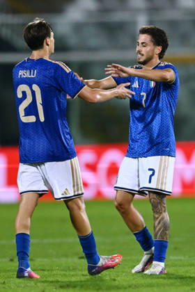 As Pescara 05 10 2026 - qualificazione Europeo 2027 U21, U 21 Italia-Polonia foto Antonello Sammarco Image nella foto: esultanza gol Luigi Cherubini