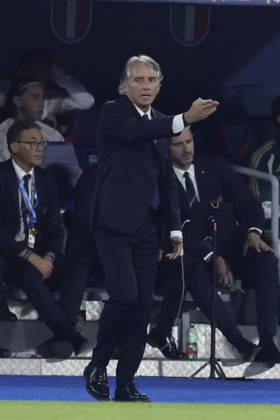 UEFA Nations League football match Italy vs Turkey Roberto Mancini Italian coach of Italy gesticulate during UEFA Nations League football match (League A, Group A1) between Italy vs Turkey at the Renato Dall Ara stadium in Bologna on October 05, 2026. _BPH2991 Copyright: xAntonioxBalascox