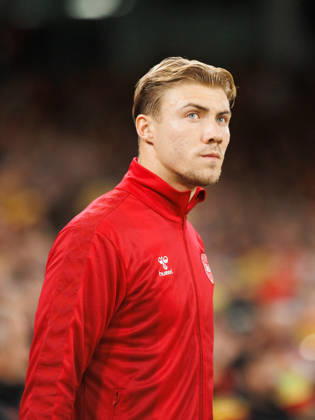 RECORD DATE NOT STATED 4th October 2026; Cardiff City Stadium, Cardiff, Wales; UEFA Nations League Football, Wales versus Denmark; Rasmus H& xf8;jlund of Denmark walks out of tunnel pregame AmandaxMcMaster