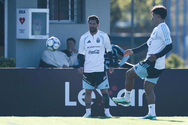 Argentina’s forward Lionel Messi takes part in a training session at the AFA (Argentine Football Association) training center in Ezeiza, Buenos Aires Province, on October 5, 2026, ahead of the upcoming friendly soccer matches against the Benin national team. Lionel Messi took part in the final training session of his professional career with the Argentine national team before his farewell match. Photo by Alejandro Pagni PHOTOxPHOTO Copyright: xAlejandroxPAGNIx
