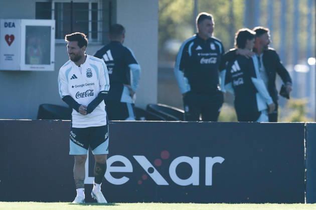 Argentina’s forward Lionel Messi takes part in a training session at the AFA (Argentine Football Association) training center in Ezeiza, Buenos Aires Province, on October 5, 2026, ahead of the upcoming friendly soccer matches against the Benin national team. Lionel Messi took part in the final training session of his professional career with the Argentine national team before his farewell match. Photo by Alejandro Pagni PHOTOxPHOTO Copyright: xAlejandroxPAGNIx