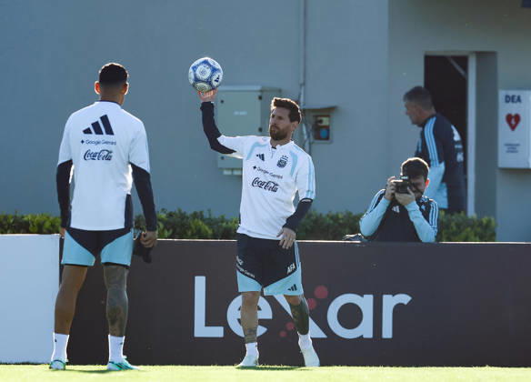 Argentina’s forward Lionel Messi takes part in a training session at the AFA (Argentine Football Association) training center in Ezeiza, Buenos Aires Province, on October 5, 2026, ahead of the upcoming friendly soccer matches against the Benin national team. Lionel Messi took part in the final training session of his professional career with the Argentine national team before his farewell match. Photo by Alejandro Pagni PHOTOxPHOTO Copyright: xAlejandroxPAGNIx