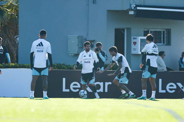 Argentina’s forward Lionel Messi takes part in a training session at the AFA (Argentine Football Association) training center in Ezeiza, Buenos Aires Province, on October 5, 2026, ahead of the upcoming friendly soccer matches against the Benin national team. Lionel Messi took part in the final training session of his professional career with the Argentine national team before his farewell match. Photo by Alejandro Pagni PHOTOxPHOTO Copyright: xAlejandroxPAGNIx