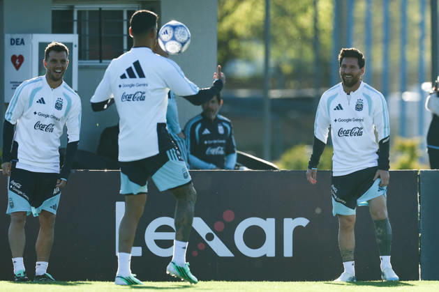Argentina’s forward Lionel Messi takes part in a training session at the AFA (Argentine Football Association) training center in Ezeiza, Buenos Aires Province, on October 5, 2026, ahead of the upcoming friendly soccer matches against the Benin national team. Lionel Messi took part in the final training session of his professional career with the Argentine national team before his farewell match. Photo by Alejandro Pagni PHOTOxPHOTO Copyright: xAlejandroxPAGNIx