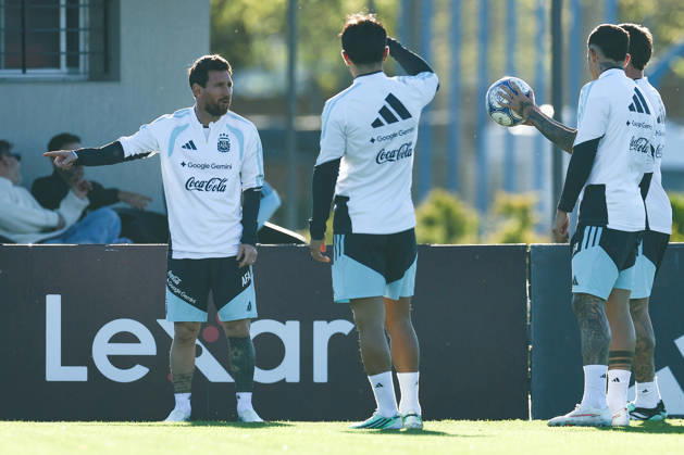 Argentina’s forward Lionel Messi takes part in a training session at the AFA (Argentine Football Association) training center in Ezeiza, Buenos Aires Province, on October 5, 2026, ahead of the upcoming friendly soccer matches against the Benin national team. Lionel Messi took part in the final training session of his professional career with the Argentine national team before his farewell match. Photo by Alejandro Pagni PHOTOxPHOTO Copyright: xAlejandroxPAGNIx