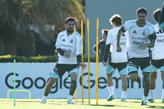 Argentina’s forward Lionel Messi takes part in a training session at the AFA (Argentine Football Association) training center in Ezeiza, Buenos Aires Province, on October 5, 2026, ahead of the upcoming friendly soccer matches against the Benin national team. Lionel Messi took part in the final training session of his professional career with the Argentine national team before his farewell match. Photo by Alejandro Pagni PHOTOxPHOTO Copyright: xAlejandroxPAGNIx