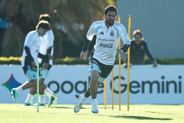 Argentina’s forward Lionel Messi takes part in a training session at the AFA (Argentine Football Association) training center in Ezeiza, Buenos Aires Province, on October 5, 2026, ahead of the upcoming friendly soccer matches against the Benin national team. Lionel Messi took part in the final training session of his professional career with the Argentine national team before his farewell match. Photo by Alejandro Pagni PHOTOxPHOTO Copyright: xAlejandroxPAGNIx