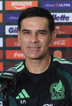 October 5, 2026, Los Angeles, California, USA: Head coach, Rafael Marquez of Mexico during a press conference, PK, Pressekonferenz on Monday, October 5, 2026 at BMO Stadium in Los Angeles, California in preparation for an International Friendly, Länderspiel, Nationalmannschaft match against Chile on Tuesday October 6, 2026 at the Los Angeles Memorial Coliseum. ARIANA RUIZ PI Mexico Press Conference - ZUMAp124 20261005_zaa_p124_003 Copyright: xArianaxRuizx