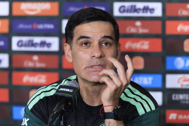 October 5, 2026, Los Angeles, California, USA: Head coach, Rafael Marquez of Mexico during a press conference, PK, Pressekonferenz on Monday, October 5, 2026 at BMO Stadium in Los Angeles, California in preparation for an International Friendly, Länderspiel, Nationalmannschaft match against Chile on Tuesday October 6, 2026 at the Los Angeles Memorial Coliseum. ARIANA RUIZ PI Mexico Press Conference - ZUMAp124 20261005_zaa_p124_004 Copyright: xArianaxRuizx