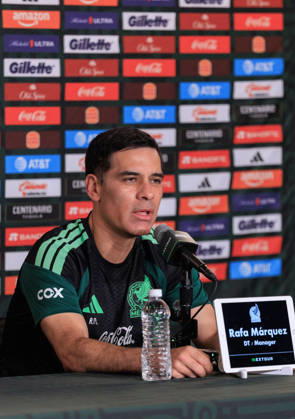 October 5, 2026, Los Angeles, California, USA: Head coach, Rafael Marquez of Mexico during a press conference, PK, Pressekonferenz on Monday, October 5, 2026 at BMO Stadium, in Los Angeles, California in preparation for an International Friendly, Länderspiel, Nationalmannschaft match against Chile on Tuesday October 6, 2026 at the Los Angeles Memorial Coliseum. JAVIER ROJAS PI Mexico Press Conference - ZUMAp124 20261005_zaa_p124_006 Copyright: xJavierxRojasx