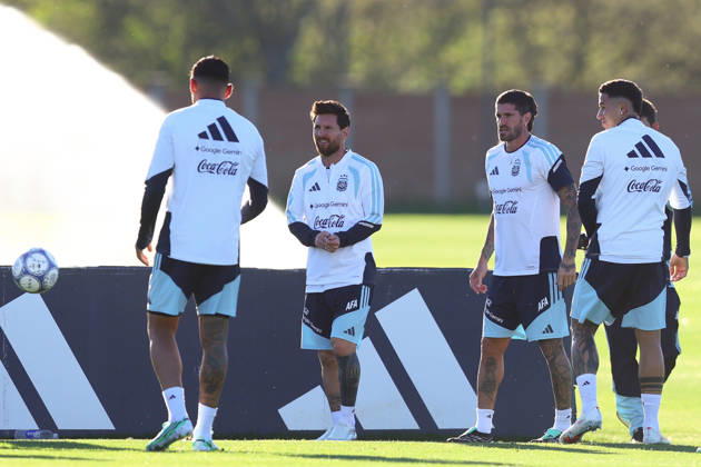 Argentina Training Session Argentina s Lionel Messi attends a training session at the Argentine Football Association (AFA) training complex in Ezeiza, on the outskirts of Buenos Aires, Argentina, on October 5, 2026, ahead of his final appearance for the national team, Nationalteam in a friendly against Benin. Buenos Aires Argentina Copyright: xMatiasxBagliettox originalFilename:baglietto-notitle261005_npBR5