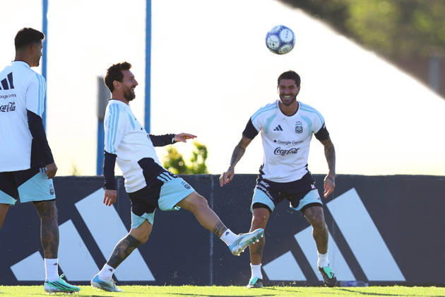 Argentina Training Session Argentina s Lionel Messi attends a training session at the Argentine Football Association (AFA) training complex in Ezeiza, on the outskirts of Buenos Aires, Argentina, on October 5, 2026, ahead of his final appearance for the national team, Nationalteam in a friendly against Benin. Buenos Aires Argentina Copyright: xMatiasxBagliettox originalFilename:baglietto-notitle261005_npjFD
