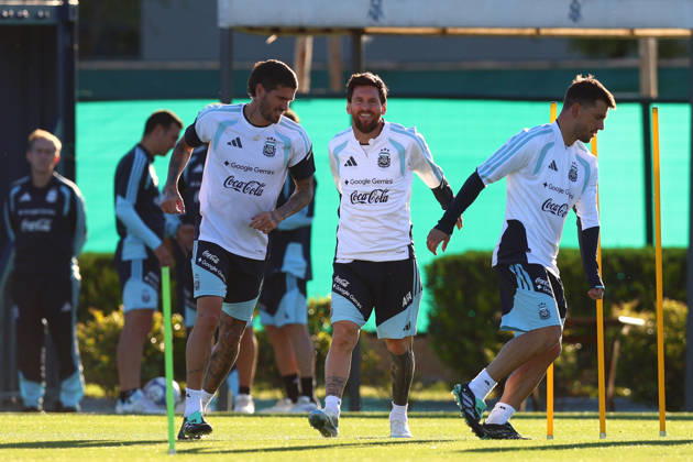 Argentina Training Session Argentina s Lionel Messi attends a training session at the Argentine Football Association (AFA) training complex in Ezeiza, on the outskirts of Buenos Aires, Argentina, on October 5, 2026, ahead of his final appearance for the national team, Nationalteam in a friendly against Benin. Buenos Aires Argentina Copyright: xMatiasxBagliettox originalFilename:baglietto-notitle261005_npnKS