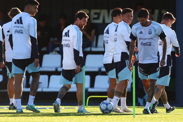 Argentina Training Session Argentina s Lionel Messi attends a training session at the Argentine Football Association (AFA) training complex in Ezeiza, on the outskirts of Buenos Aires, Argentina, on October 5, 2026, ahead of his final appearance for the national team, Nationalteam in a friendly against Benin. Buenos Aires Argentina Copyright: xMatiasxBagliettox originalFilename:baglietto-notitle261005_npOHa