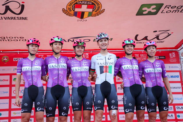 CYCLING - Road cycling, Rad, Radsport, Strasse - Tre Valli Varesine Photo by IPA ABACAPRESS.COM89357198 - Vini Fantini BePink women s team: Segato, Arici, Valtulini, De Laurentiis, Belotti, Hashimi during the Tre Valli Varesine, a street cycling race in Varese, Italy, on October 6, 2026 Varese Italy  Copyright: xIPAxSport ABACAx