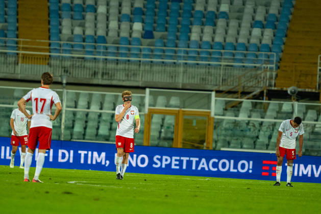 Polish Players seen during U21, U 21 U 21 U 21 U 21 2027 EURO Qualifying, EM, Europameisterschaft EM, Europameisterschaft EM, Europameisterschaft EM, Europameisterschaft game between national teams of Italy and Poland (Kazimierz Koper Ball Raw Images) Pescara Stadio Adriatico Italy Copyright: xKazimierzxKoperx KAZ_ITAvPOLu21-083