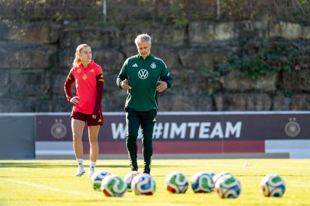 October 6, 2026, GER, Soccer, Women, Practice, DFB German National Team, Christian Wück (Germany), National Team Coach, Janina Minge (Germany), Heidelberg, ASV Eppelheim, Baden-Württemberg, Germany Copyright: xNordphoto Memmlerx