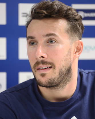 press conference, PK, Pressekonferenz of HC Zagreb Manuel Strlek of HC Zagreb speaks on a press conference on October 06, 2026 in Zagreb, Croatia ahead of the EHF Champions League match between HC Zagreb and Aalborg Handbold.  MarkoxPrpic PIXSELL