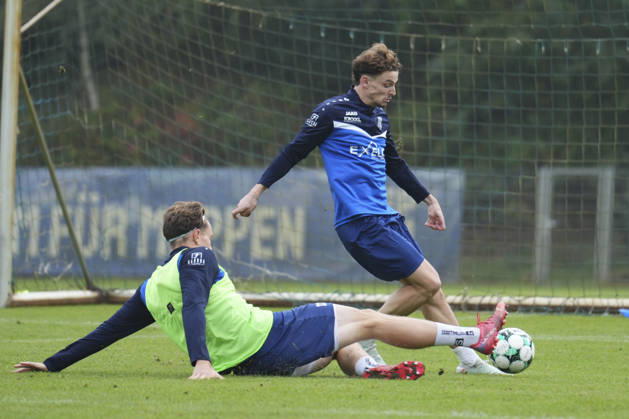 German Soccer, Training Session, 3rd Division, 2026–2027 Season, NVB Campus, SV Meppen, Tuesday, October 6, 2026, morning practice: Moritz Heyer as a guest player at the Meppen training session of the 3rd Division club with Richard Meier, SV Meppen, 13 Copyright: xLennxLuebbersx