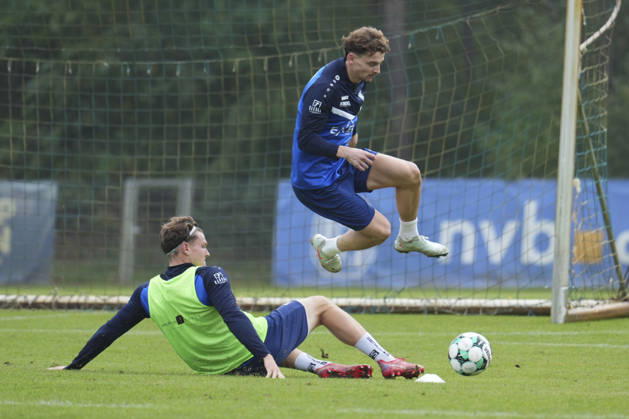 German Soccer, Training Session, 3rd Division, 2026–2027 Season, NVB Campus, SV Meppen, Tuesday, October 6, 2026, morning practice: Moritz Heyer as a guest player at the Meppen training session of the 3rd Division club with Richard Meier, SV Meppen, 13 Copyright: xLennxLuebbersx