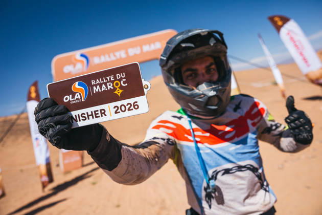 W2RC - RALLYE DU MAROC 2026 POUGET Guillaume (fra), GP Sandstorm Racing Team, Kove 450 Rally, FIM W2RC, Rally 2 MM, portrait, arrivee, finish line during the Stage 5 of the Rallye du Maroc 2026, 4th round of the 2026 WR2C Championship from October 3, 2026 around Zagora, Morocco - AgadirMorocco Copyright: xDamienxSaulnierx