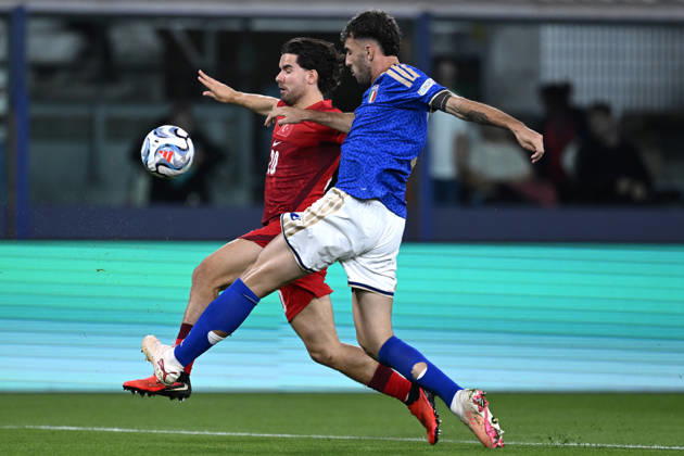 Db Bologna 05 10 2026 - Nations League Italia-Turchia foto Daniele Buffa Image nella foto: Ferdi Kadioglu-Matteo Ruggeri