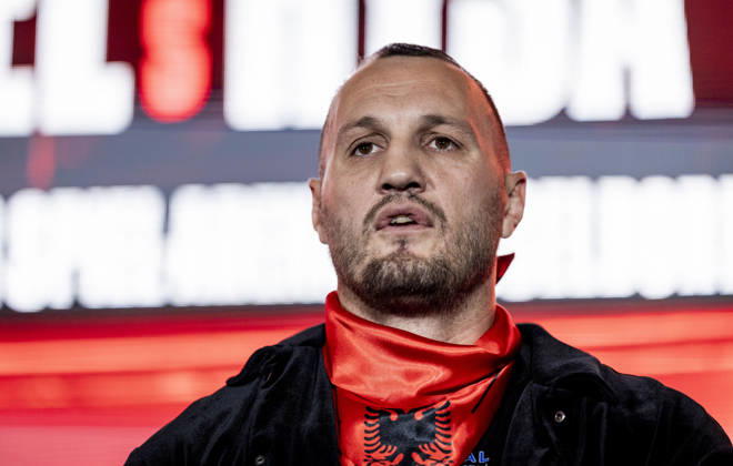 Düsseldorf, Germany, Oct. 6, 2026 Nelson Hysa Press Conference: Agit Kabayel (GER) vs. Nelson Hysa (ALB), Oct. 6, 2026