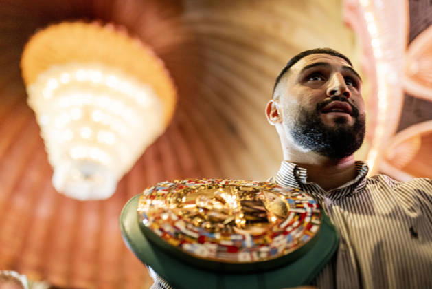 Düsseldorf, Germany, Oct. 6, 2026: Agit Kabayel Holds Press Conference with World Championship Belt—Agit Kabayel (GER) vs. Nelson Hysa (ALB), Oct. 6, 2026