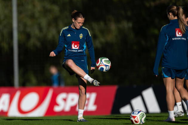 October 6, 2026: Sofia Reidy of the Swedish women’s national soccer team during a training session on October 6, 2026 in Stockholm. Photo by Emma Wallskog, BILDBYRAN, code EW EW0714: soccer, football, fotball, World Cup qualifiers, FIFA Women’s World Cup qualifier, training, Sweden, women’s soccer, BBENG Copyright: EMMAxWALLSKOG BB261006EW024