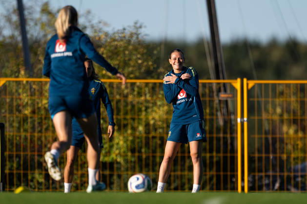October 6, 2026: Sofia Reidy of the Swedish women’s national soccer team during a training session on October 6, 2026 in Stockholm. Photo by Emma Wallskog, BILDBYRAN, code EW EW0714: soccer, football, fotball, World Cup qualifiers, FIFA Women’s World Cup qualifier, training, Sweden, women’s soccer, BBENG Copyright: EMMAxWALLSKOG BB261006EW043