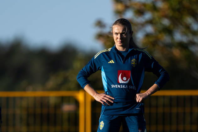 October 6, 2026: Beata Olsson of the Swedish women’s national soccer team during a training session on October 6, 2026 in Stockholm. Photo by Emma Wallskog, BILDBYRAN, code EW EW0714: soccer, football, fotball, World Cup qualifiers, FIFA Women’s World Cup qualifier, training, Sweden, women’s team, bbeng Copyright: EMMAxWALLSKOG BB261006EW050