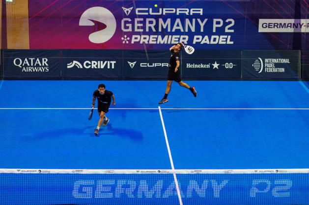 DÜSSELDORF, GERMANY - 6 OCTOBER 2026: Image shows Francisco Navarro (ESP) and Martin Di Nenno (ARG) during CUPRA Germany Premier Padel P2 2026 Day 3 at CASTELLO Düsseldorf on 6 10 2026 in Düsseldorf, Germany. Germany Copyright: xFröhlichxPascalx