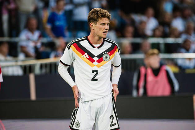 U-21 European Championship Qualifier: Germany vs. Georgia, October 6, 2026; Elias Baum, Germany; Soccer; U-21 European Championship Qualifier; Matchday 10: Germany vs. Georgia on October 6, 2026; Bielefeld DFB REGULATIONS PROHIBIT ANY USE OF PHOTOGRAPHS AS IMAGE SEQUENCES AND OR QUASI-VIDEO Copyright: xBEAUTIFULxSPORTS Tonhäuserx