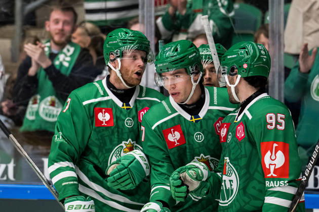 October 6, 2026: Ludvig Claesson and Albin Sundsvik of Rögle during the CHL game between Rögle and Davos on October 6, 2026 in Ängelholm. Photo by Niclas Jönsson, BILDBYRAN COP 273 NO0449. ice hockey, CHL, Champions Hockey League, Rögle, Davos, Rögle BBENG, ice hockey, CHL, Champions Hockey League, Rögle, Davos, Rögle BBENG Copyright: NICLASxJÖNSSON BB261006NO016