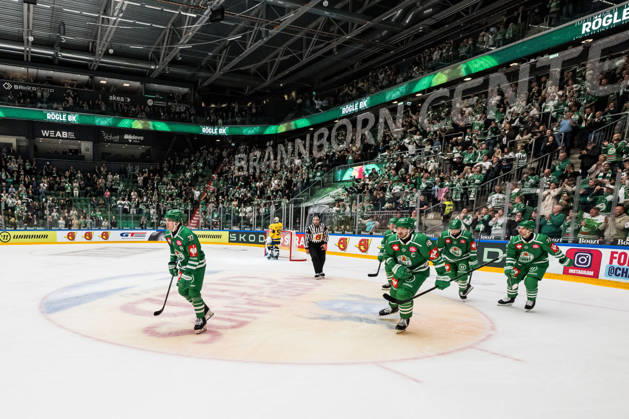 October 6, 2026: Albin Sundsvik of Rögle celebrates after scoring the 1-0 goal during the CHL game between Rögle and Davos on October 6, 2026 in Ängelholm. Photo by Niclas Jönsson, BILDBYRAN COP 273 NO0449. ice hockey, CHL, Champions Hockey League, Rögle, Davos, Rögle BBENG, cheering, celebrates Copyright: NICLASxJÖNSSON BB261006NO018