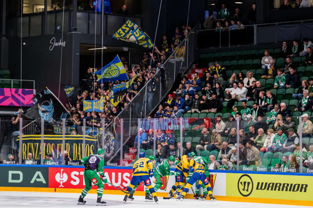261006 Audience during the CHL game between Rögle and Davos on October 6, 2026, in Ängelholm. Photo: Niclas Jönsson, BILDBYRAN COP 273 NO0449 ice hockey CHL Champions Hockey League Rögle Davos Rögle BBENG audience  Copyright: NICLASxJÖNSSON BB261006NO020