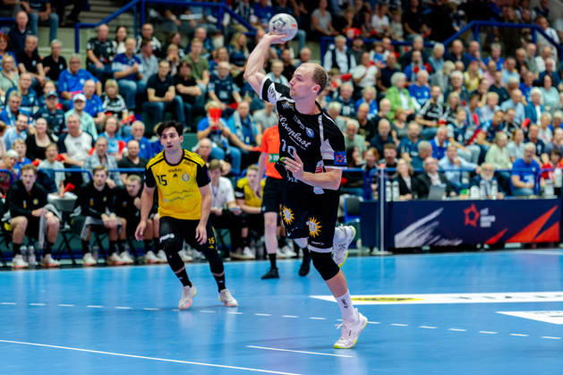 Solingen, October 6, 2026, Handball, Men s, EHF, European League, Group Stage, Matchday 2, 2026–2027, Bergischer HC vs. IK Sävehof, Fynn Hangstein (Bergischer HC), 10 on penalty throws