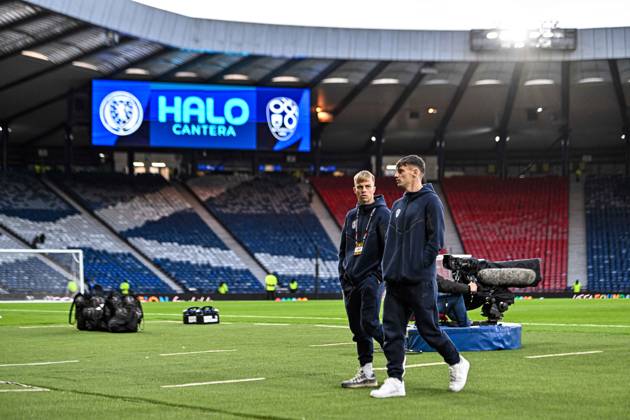 Scotland v Slovenia UEFA Nations League Players of Slovenia arrive during the UEFA Nations League match at Barclays Hampden, Glasgow 06 10 2026 UK Newspapers OUT Copyright: xJamiexJohnstonx FIL-24032-0025