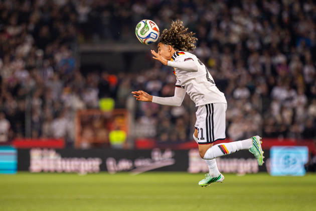Wael Mohya, Germany U21, 21, header, GER, Germany GER vs. Georgia GEO, soccer, UEFA U21 European Championship Qualifiers, Group F, Matchday 13, 2026–2027 season, October 6, 2026 GER, Germany GER vs. Georgia GEO, soccer, UEFA U-21 European Championship Qualifiers, Group F, Matchday 13, 2026–2027 season, October 6, 2026, Bielefeld Copyright: xEibner-Pressefoto JanxRollingerx EP_JSK