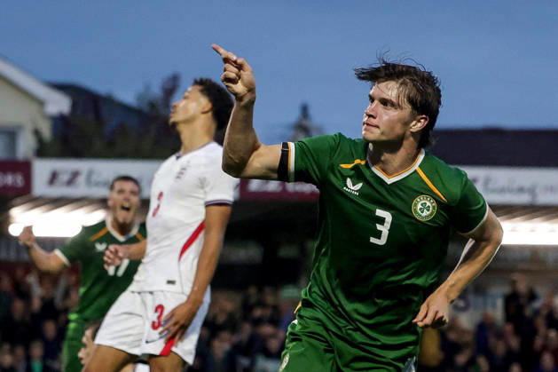 2027 UEFA Under 21 European Qualifier, Munster FA Turner s Cross, Cork 6 10 2026 Republic of Ireland vs England Ireland s Conor McManus celebrates after he scores his sides 2nd goal of the match Conor McManus celebrates after he scores his sides 2nd goal of the match 6 10 2026  Copyright: xx NE1L0102